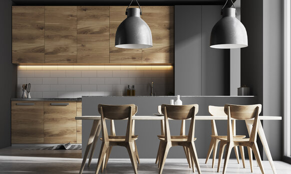 Designové židle v moderní kuchyni
