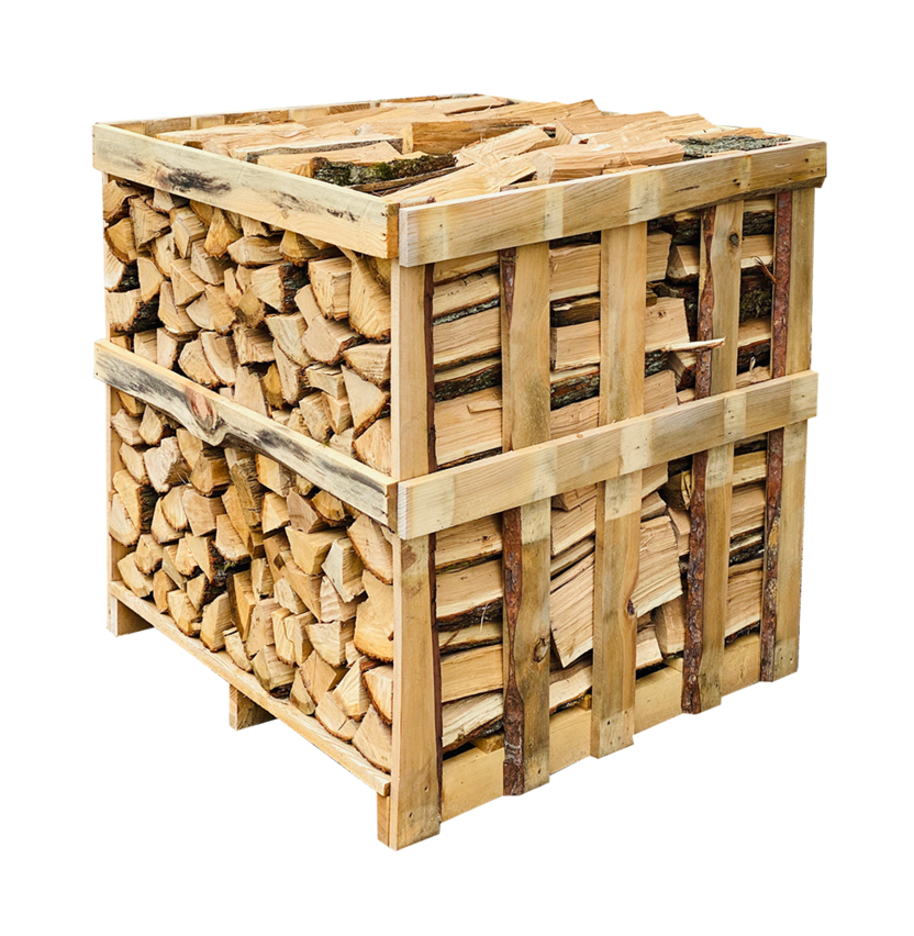 Palivové štěpané dřevo (POLOSUCHÉ) na paletě, 33 cm